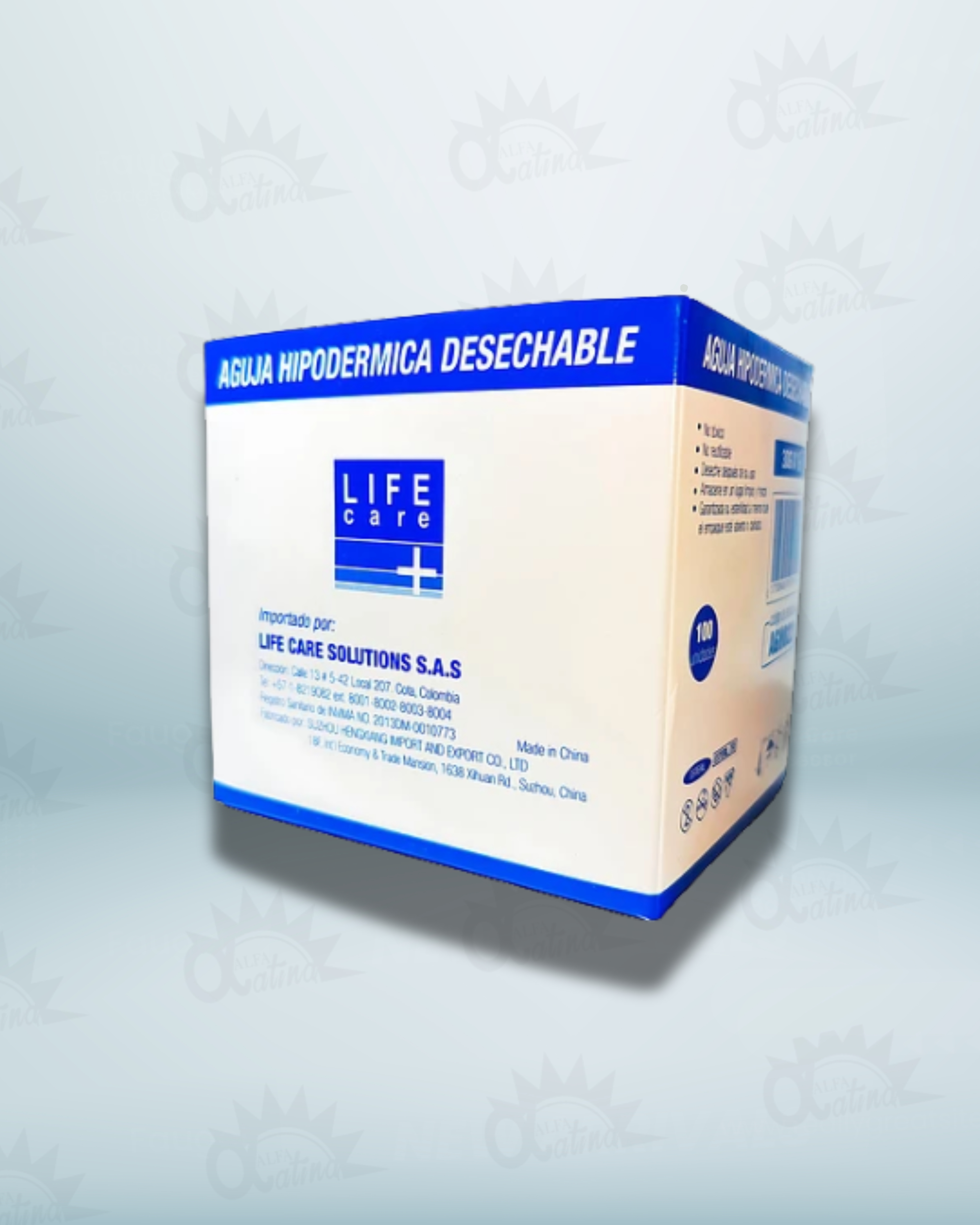 AGUJA HIPODERMICA 20G X 1. CAJA X 100 UND
